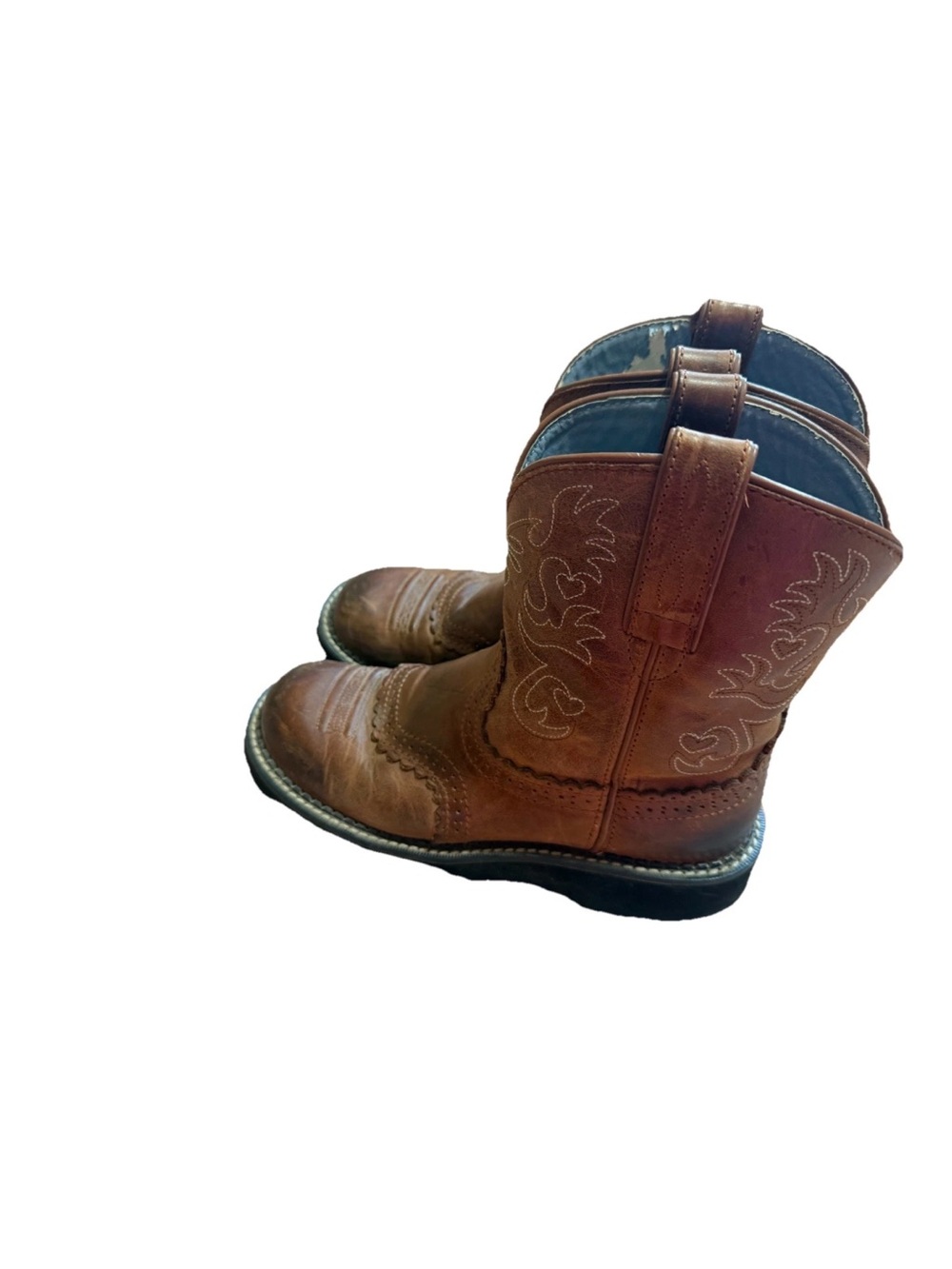 Ariat Fat Baby Boots Brown Tan Leather Women's Sz 8